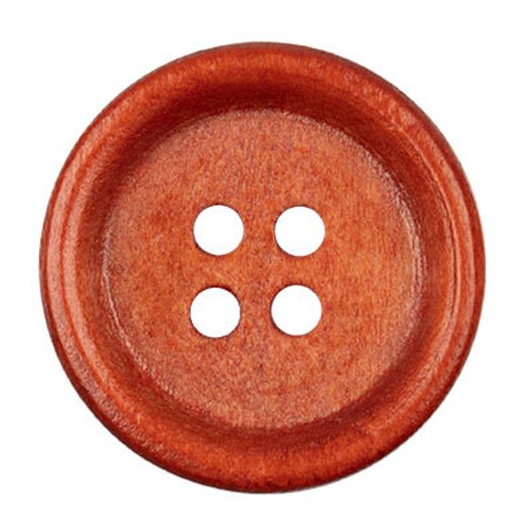 Пуговицы 4 прокола дерево 11 мм, 24 шт, №D025 терракотовый, Blitz DRN 0001