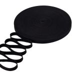 Стропа (ременная лента) 26 мм / 100 метров, [17.55 г/пог.м], матовая, имитация хлопка, 17 черный, 3Al357