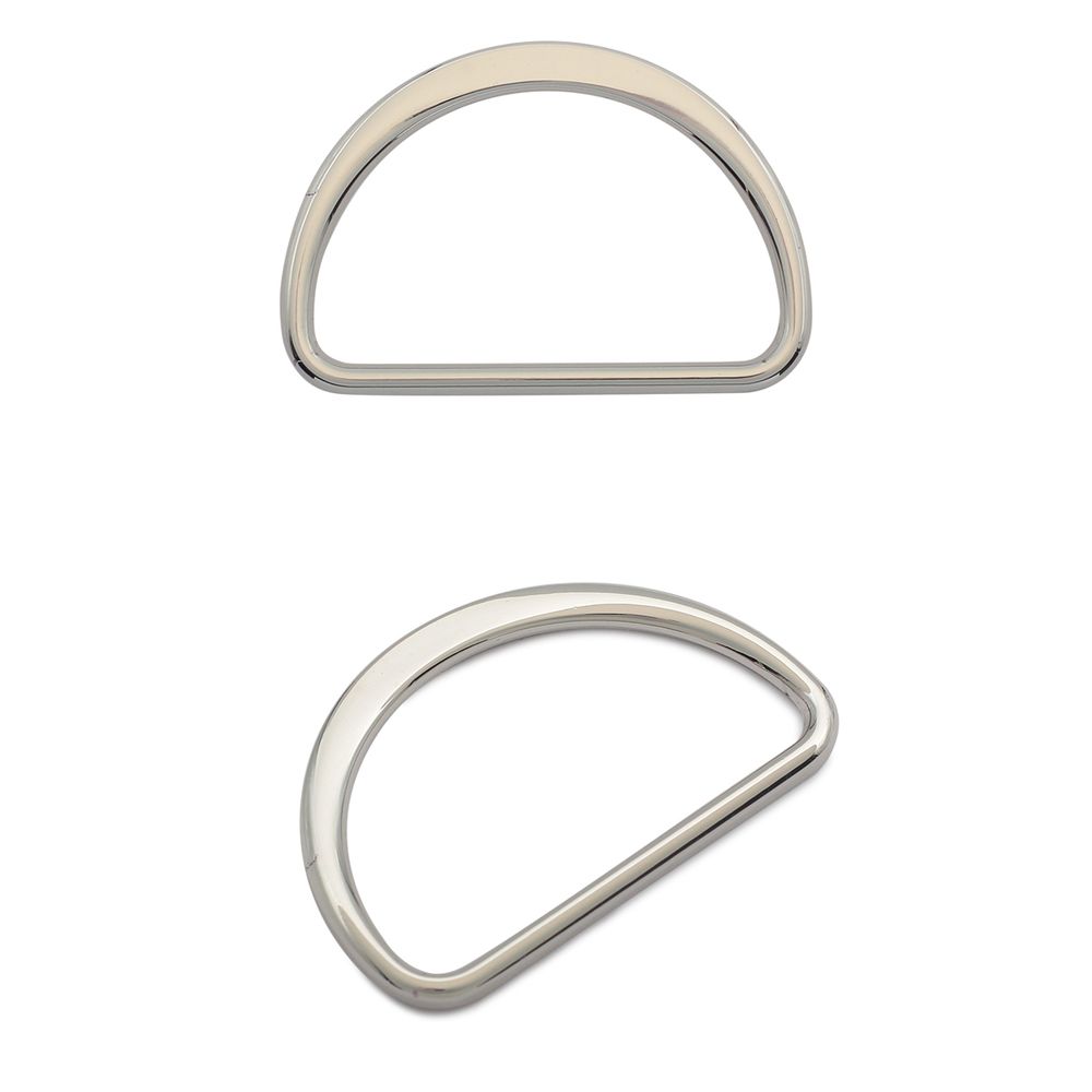 Полукольцо литое металл внутр. 40 мм (внешн. 46х31 мм), плоское, 10 шт, никель ГР, 6892