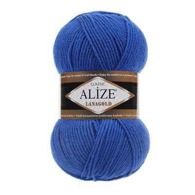 Пряжа Alize (Ализе) Lana Gold / уп.5 мот. по 100 г, 240м, 141 василек A