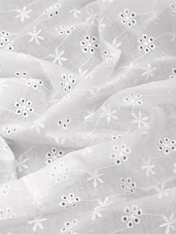 Ткань шитьё (прошва) 100 г/м², 150 см / 15 метров, TBY.Emb.1 белый