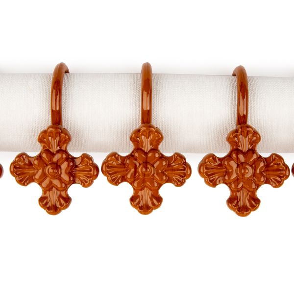 Крючки шторные для карниза навесные ⌀6 мм, 10 шт, 04 под дерево, Sofi H30