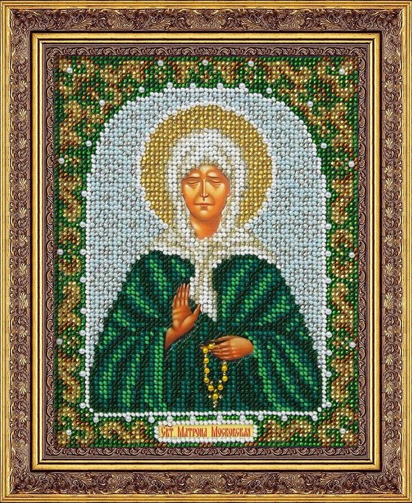 Набор для вышивания бисером Паутинка, Святая блаженная Матрона Московская 14х18 см