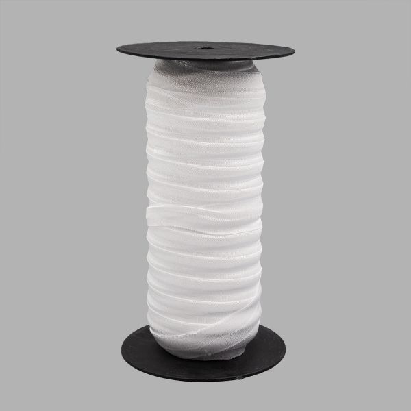 Резинка бельевая (окантовочная) блестящая 20.0 мм / 50 метров, белый