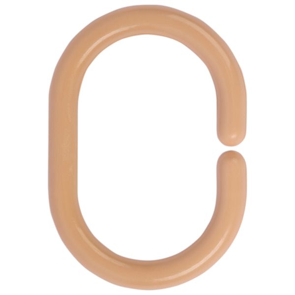 Кольца шторные овальные 46x30 мм, пластик, 15 шт, С1716 бежевый, Gamma