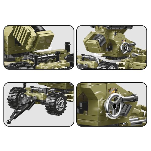 Конструктор пластиковый Пушка 317 элемент, Поделкин PLJ-05
