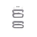 Крючки для бюстгальтера металл 8.0 мм, никель, 1000 шт