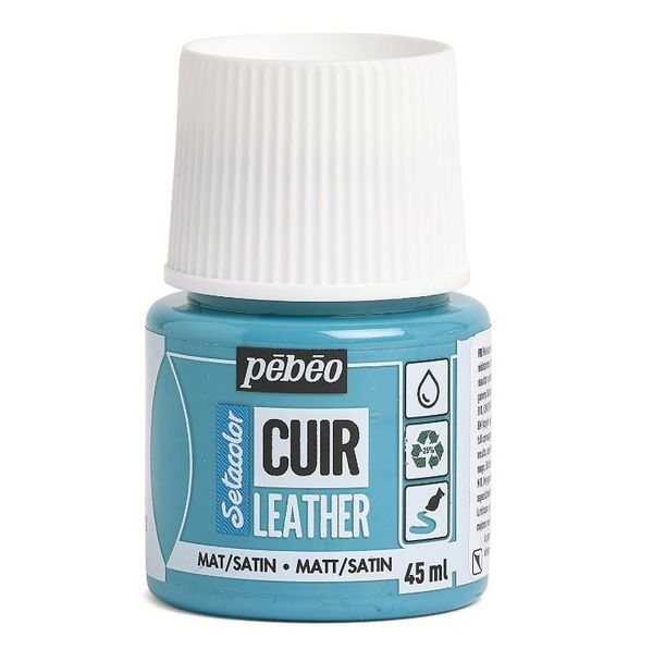 Краска по коже Setacolor 45 мл, 295613 Бирюзовый, Pebeo, 295613