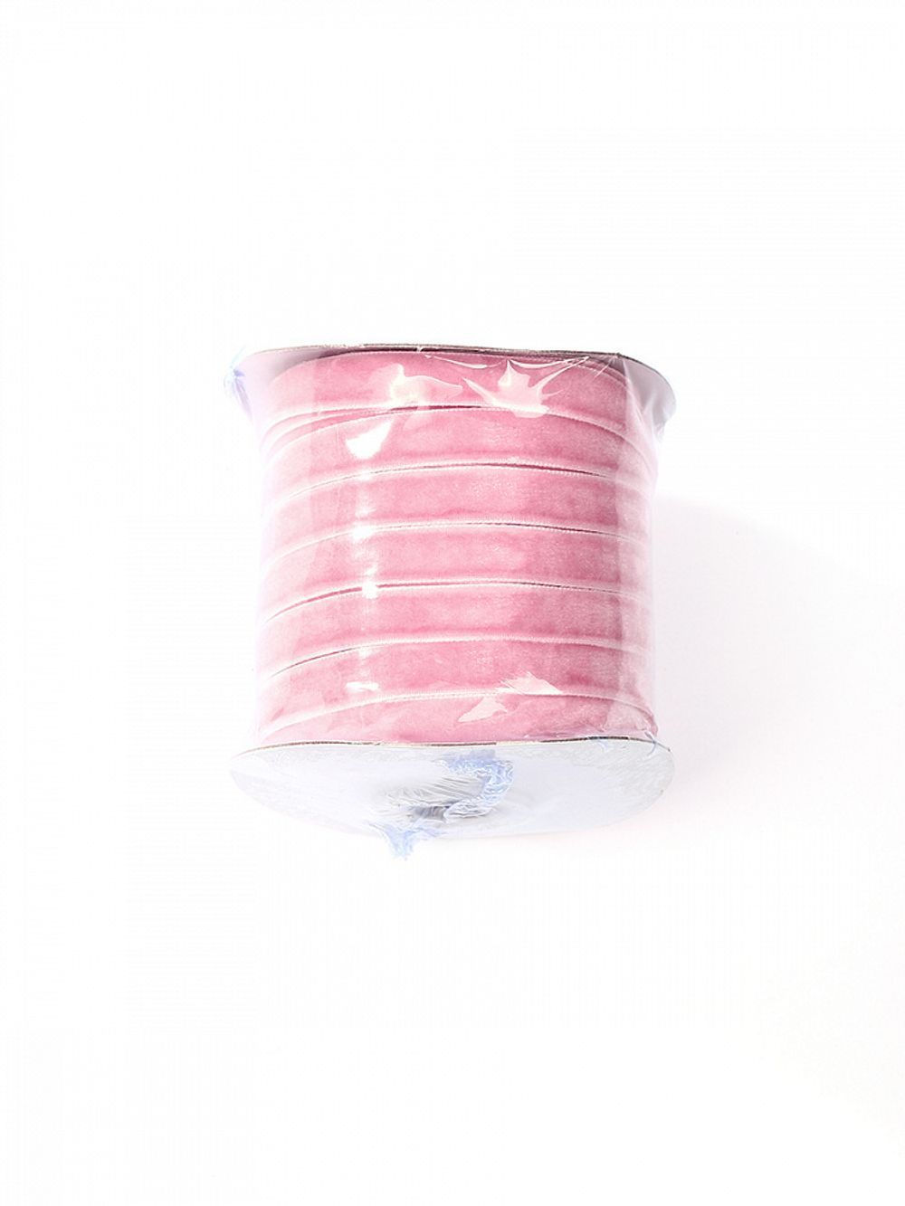 Лента бархатная (тесьма) 10.0 мм / 22.86±1 метров, арт.10VR75 нейлон цв.розовый