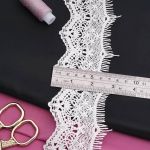 Кружево гипюр (плетёное) 72 мм / 9.14 метров, C501 белый