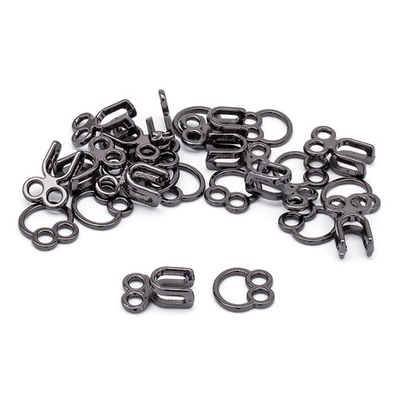 Крючки пришивные декоративные 12х22 мм, pewter, олово, чер.никель, 12 шт