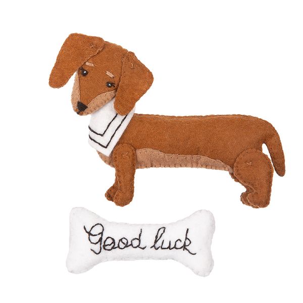 Набор для шитья игрушки Дружелюбная такса 11/7 см, Miadolla TF-0308