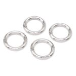 Кольцо литое металл in ⌀18 мм (25 мм внешн.), граненое (Nickel серебро (никель)), 4 шт, MB199