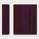 Застежки для бюстгальтера текстильные 3х2, 57 мм, 25 шт, 076 сливовое вино, Arta