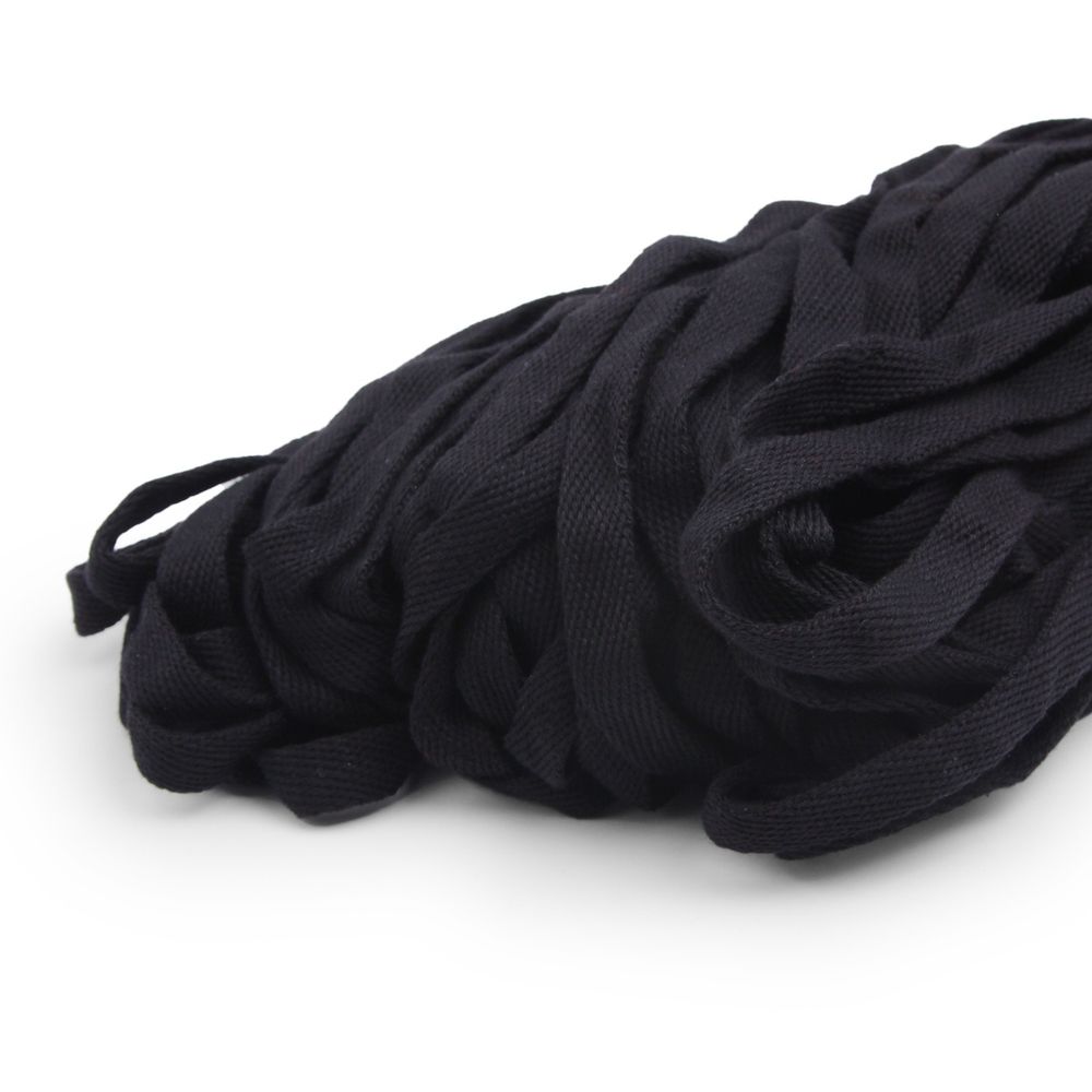 Шнур плоский х/б ⌀15.0 мм / 100м, черный, 8515Ч