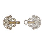 Крючки пришивные декоративные 37х17 мм, white, 10 шт