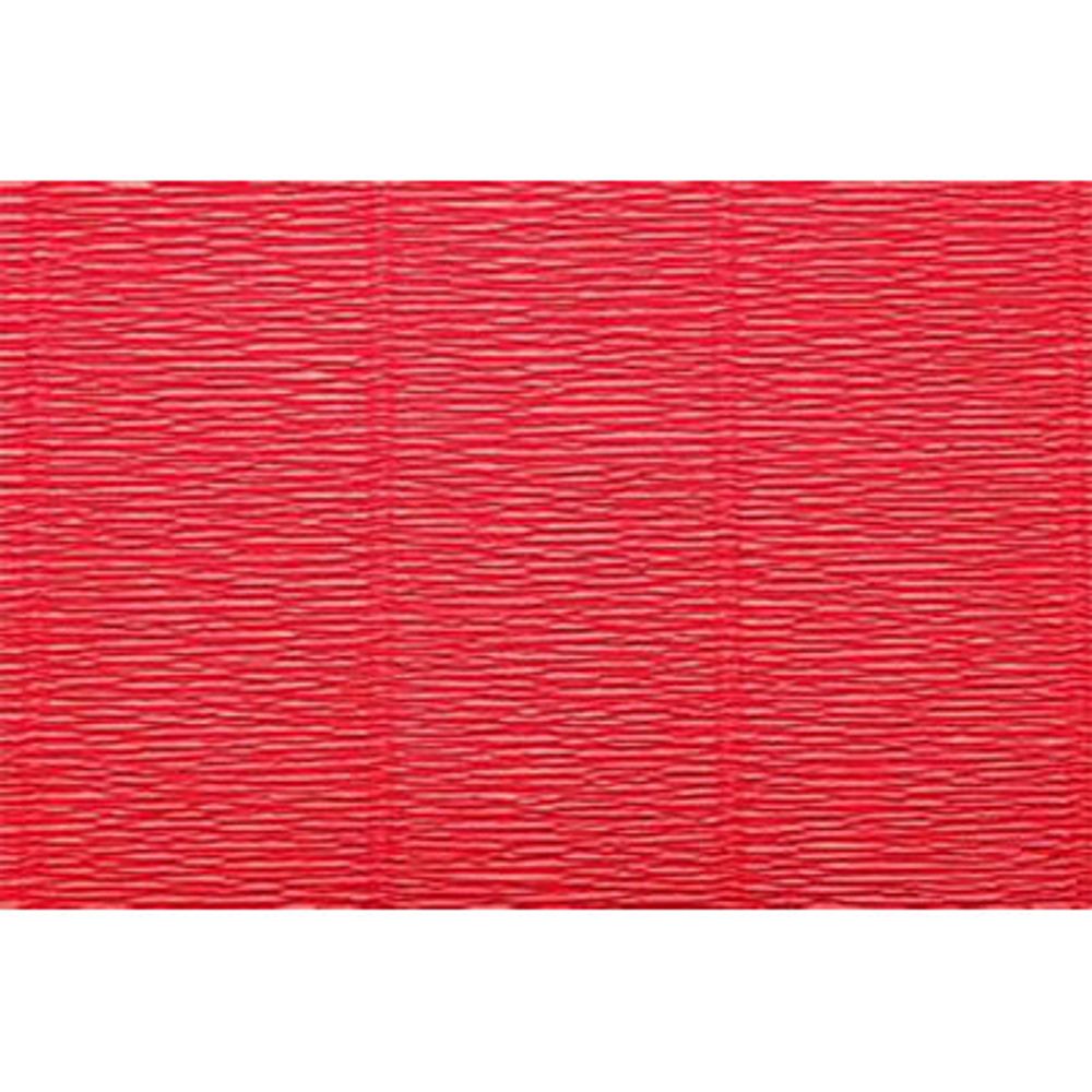 Бумага гофрированная (креповая) 180 г/м², 50 см / 2.5 метра, 580 красный апельсин, Blumentag GOF-180