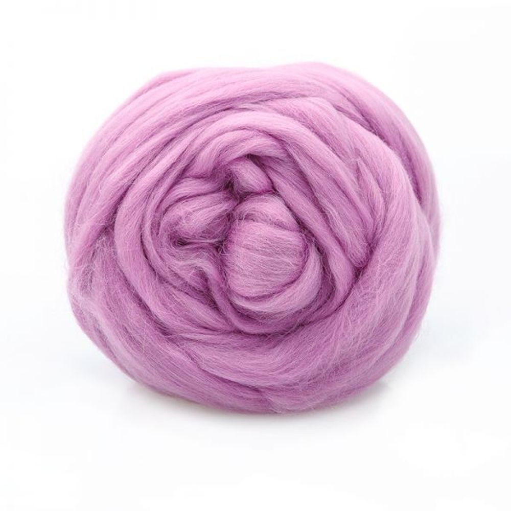 Шерсть для валяния Троицкая п/тонкая 1х100 г (до 29 мкр), 389 св. фиалка