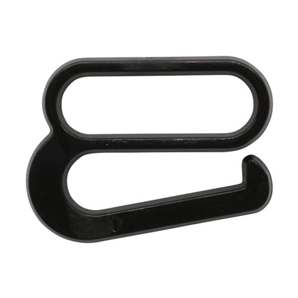 Крючки для бюстгальтера пластик 20.0 мм, 100 шт, черный, 7724208-2