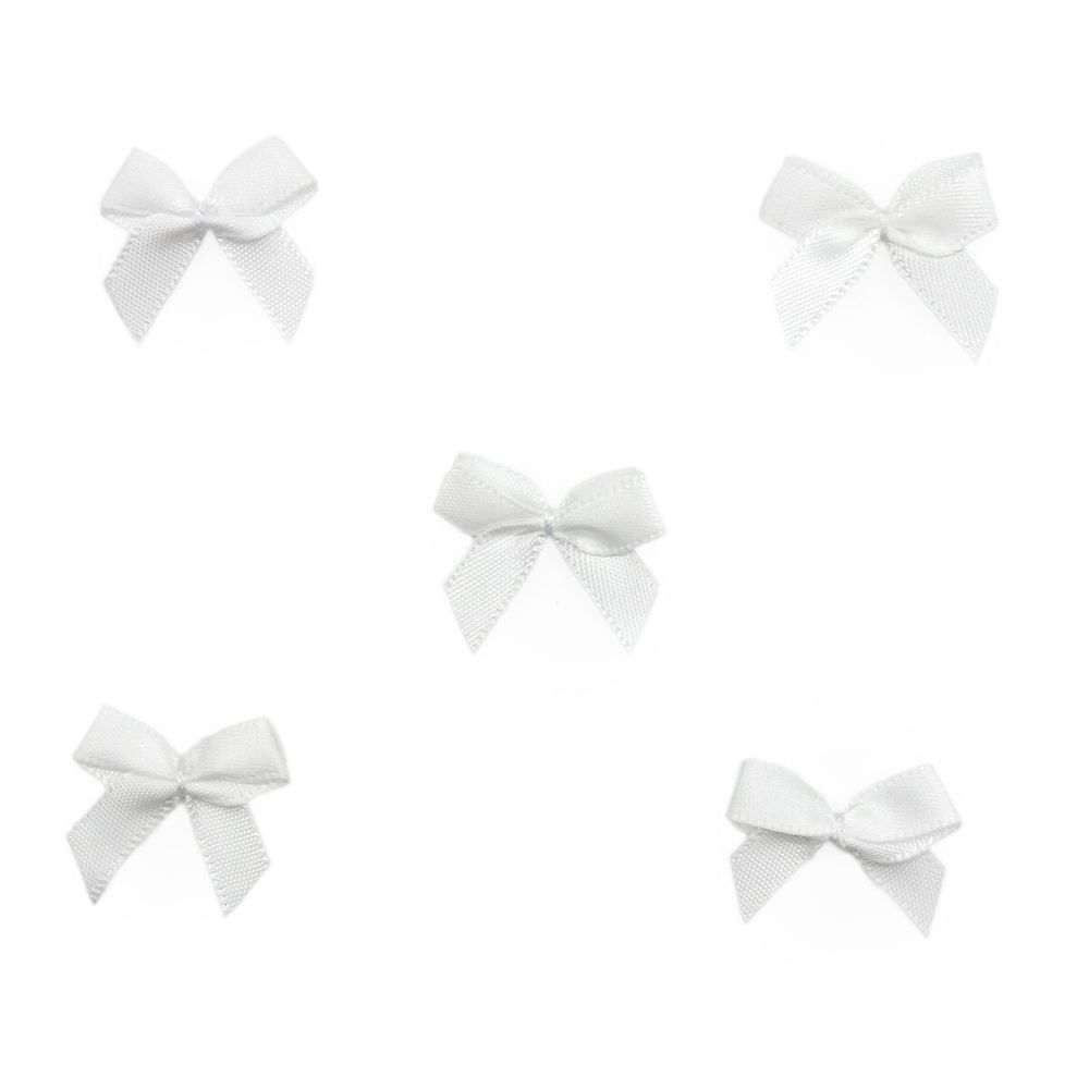 Бантики пришивные 23 мм, Arta, 001 белый, 20 шт