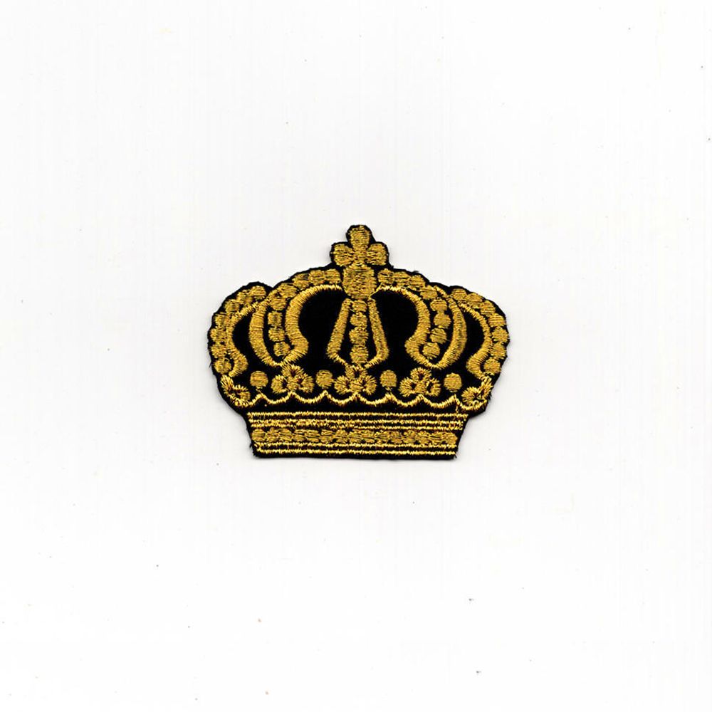 Термоаппликация Корона, 64х50мм (10 шт) (черный/золото), 7202