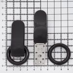 Крючок шубный PQ 55 мм, 4 шт, коричневый