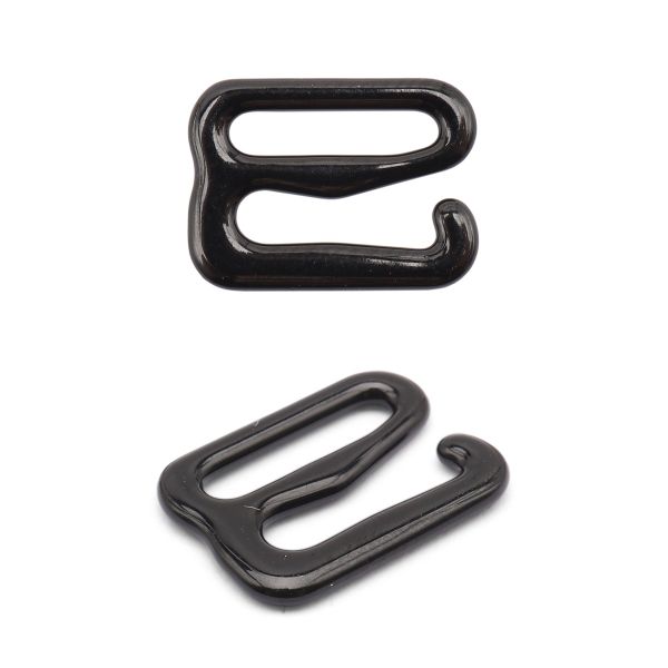 Крючки для бюстгальтера металл 9.5 мм, 20 шт, черный, ГВ1009