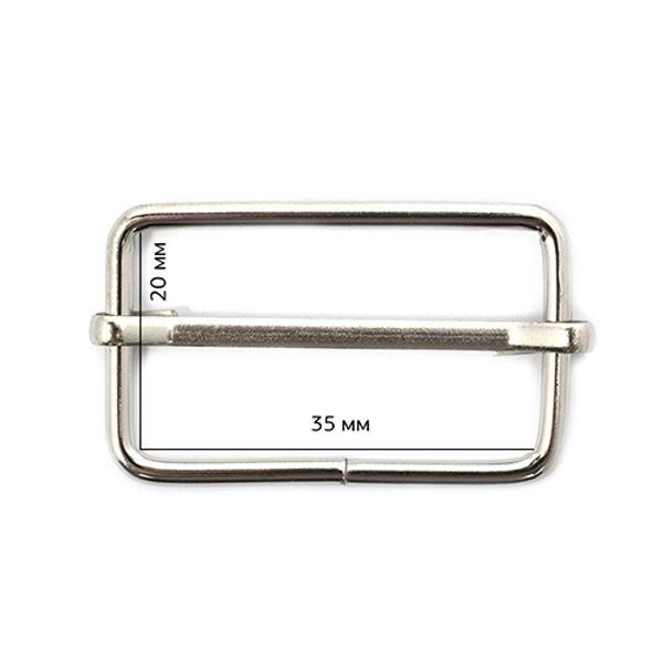 Шлевка металл 35х20х2.5 мм, TSW цв. никель уп. 500 шт