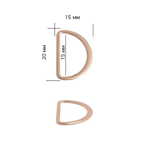 Полукольцо литое металл внутр. 15 мм (внешн. 20х15 мм), 10 шт, TBY-2A5458.1, цв. золото