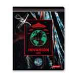 Тетрадь ученическая общая, A5+ 96 л. на скобе 60 г/м², белизна 100%, 5 шт, клетка в термоусадочной пленке, 000776 Вторжение, Светоч 96ТЕТк-001