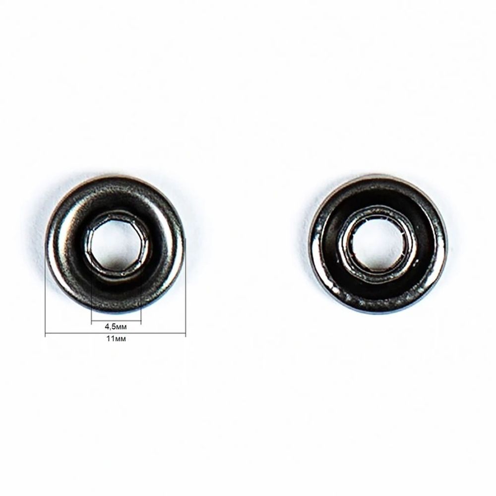 Часть кнопки рубашечной ⌀11 мм (B-часть), чер.никель, 100 шт, S090528, BIG
