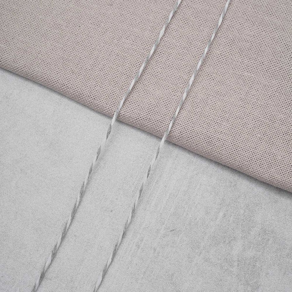 Шпагат х/б ⌀1.0 мм, / 100 метров, белый/серый