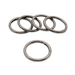 Карабин металл кольцо 38.0 мм (50х50 мм), чер.никель, 5 шт