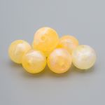 Бусины акрил ⌀12 мм, 50 г (52±10 шт), дымка с АВ шиммером, круглые,  Astra&Craft (AD075 желтый), 2012