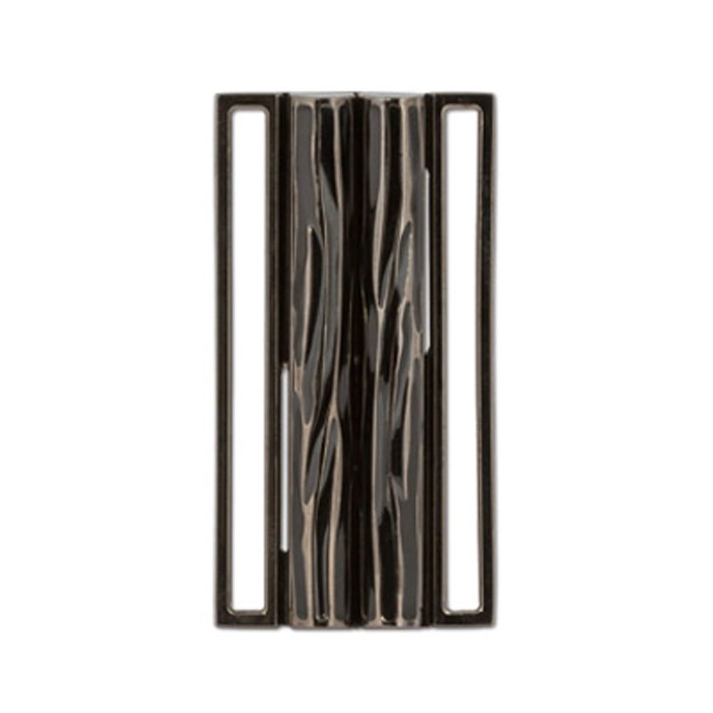 Застежка декоративная металл 38х74 мм, 10 шт, 06 черн.никель, Micron GH 1071