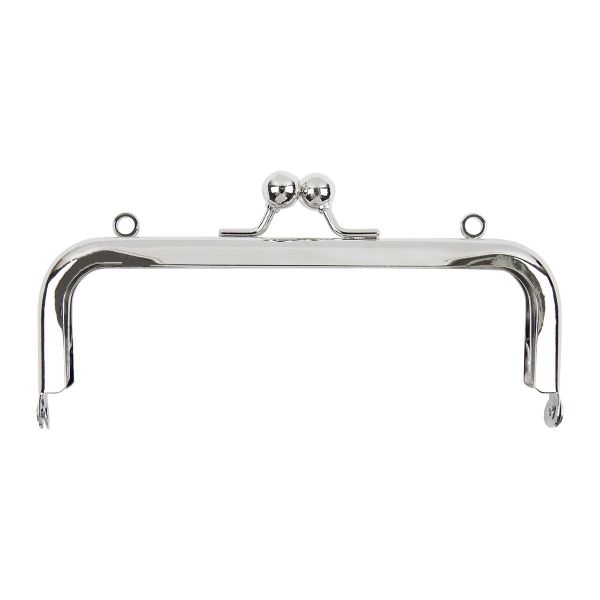 Застежка для сумки фермуар 15х7.5 см, 1 шт, 01 серебро, Gamma FER-27