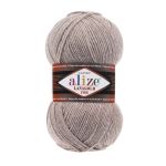 Пряжа Alize (Ализе) Lana Gold Fine / уп.5 мот. по 100 г, 390м, 207 светло-коричневый меланж A