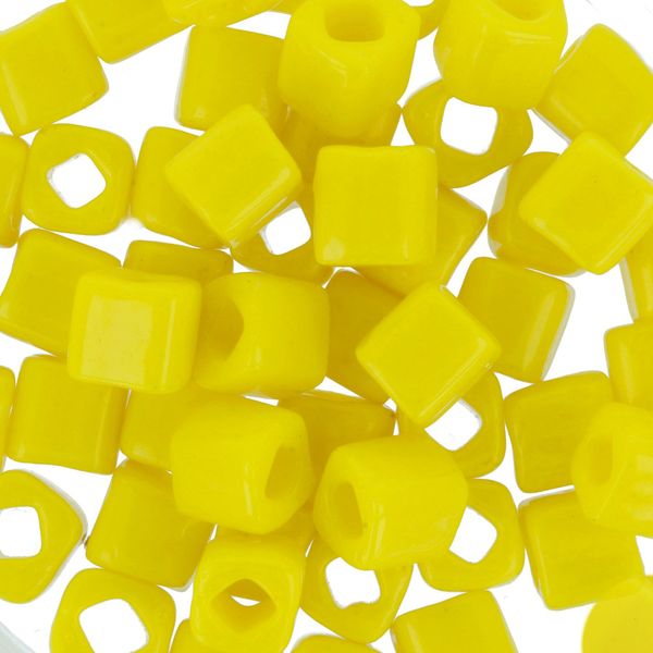 Бисер Toho Cube 4 мм, 25 г (5х5 г), 0042 лимонный