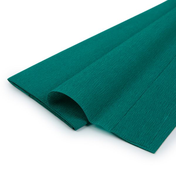 Бумага гофрированная (креповая) 20 г/м², 5 шт по 50 см / 2 метра, 40 изумрудный, Blumentag REP-43
