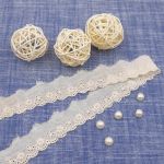 Кружево шитьё 30 мм / 13.72 м, 100% хлопок, неотбеленный