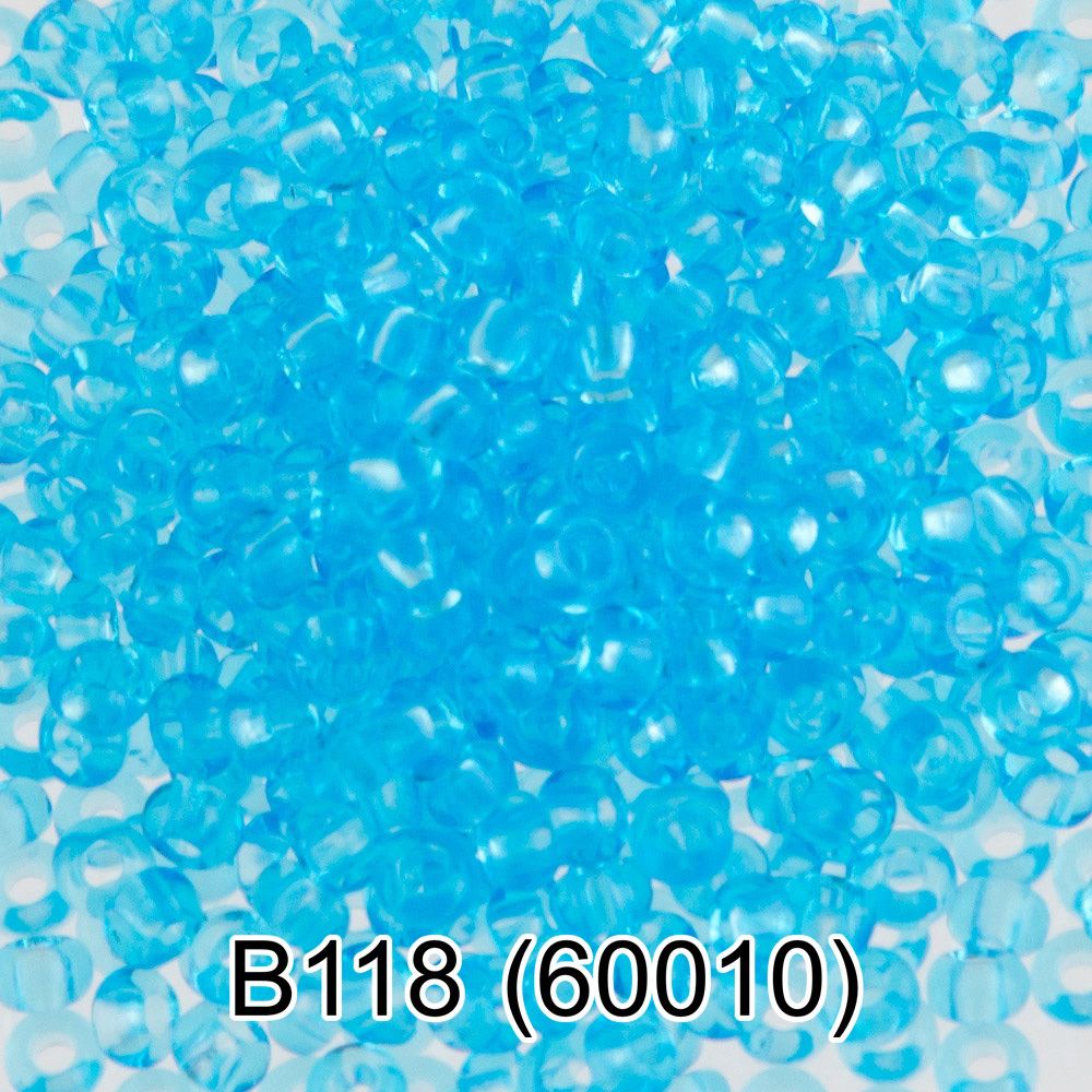 Бисер Gamma 10/0 (2.3 мм), 150 г (10х5 г), B118 голубой, 60010, круглый 2