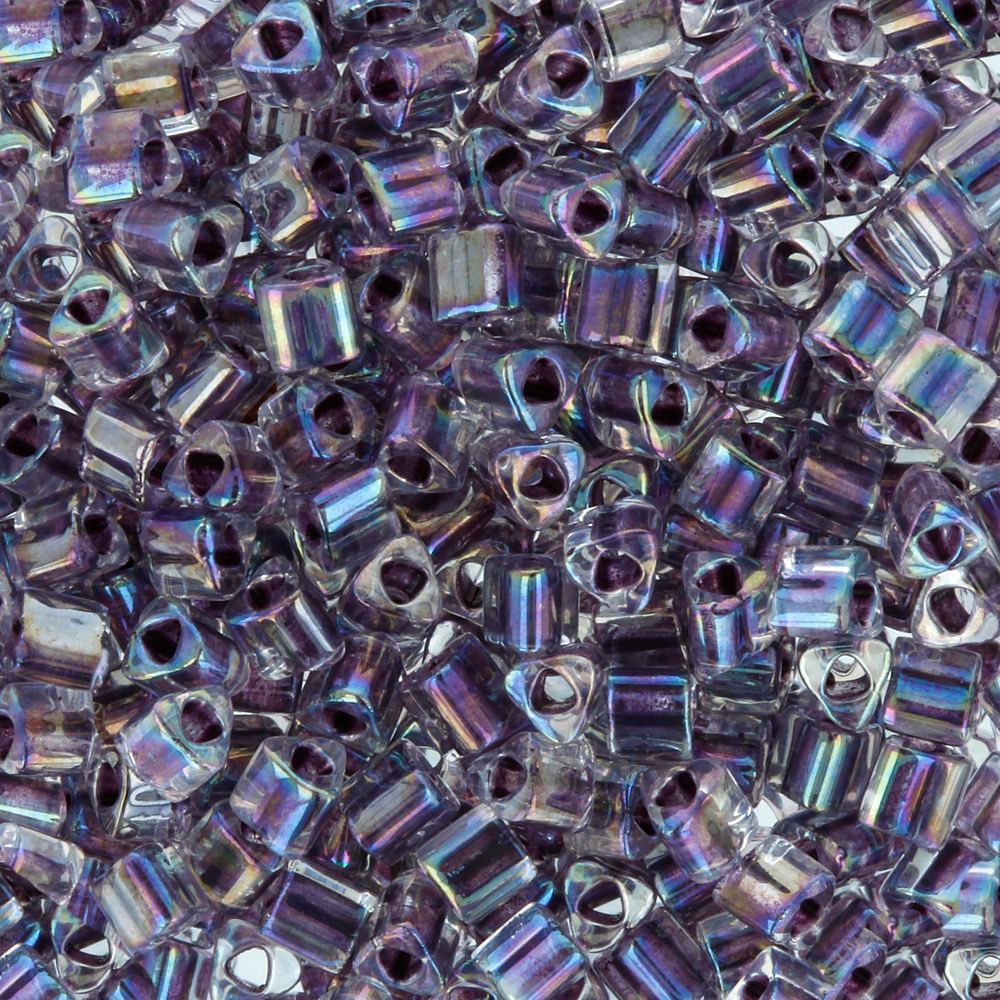 Бисер Toho 11/0 Triangle 3 (2.2 мм), 5х5 г, 0788 т.фиолетовый/радужный