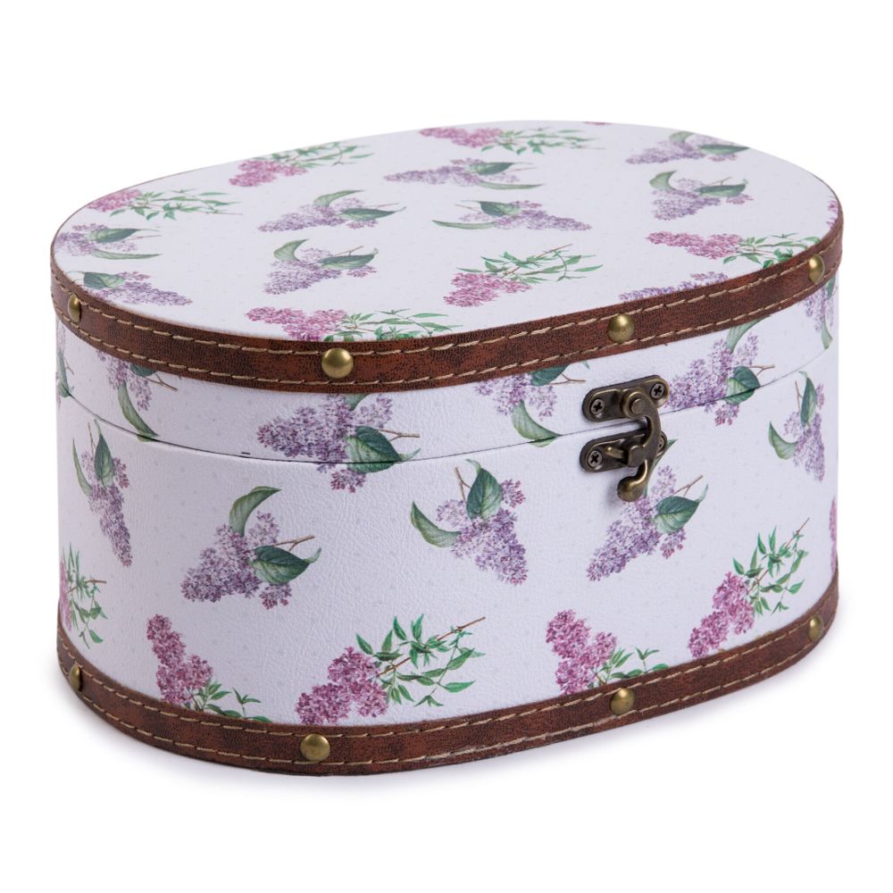 Шкатулка декоративная сундучок 24х18х12.5 см, 009 Сиреневое изобилие, Gamma DBK-012