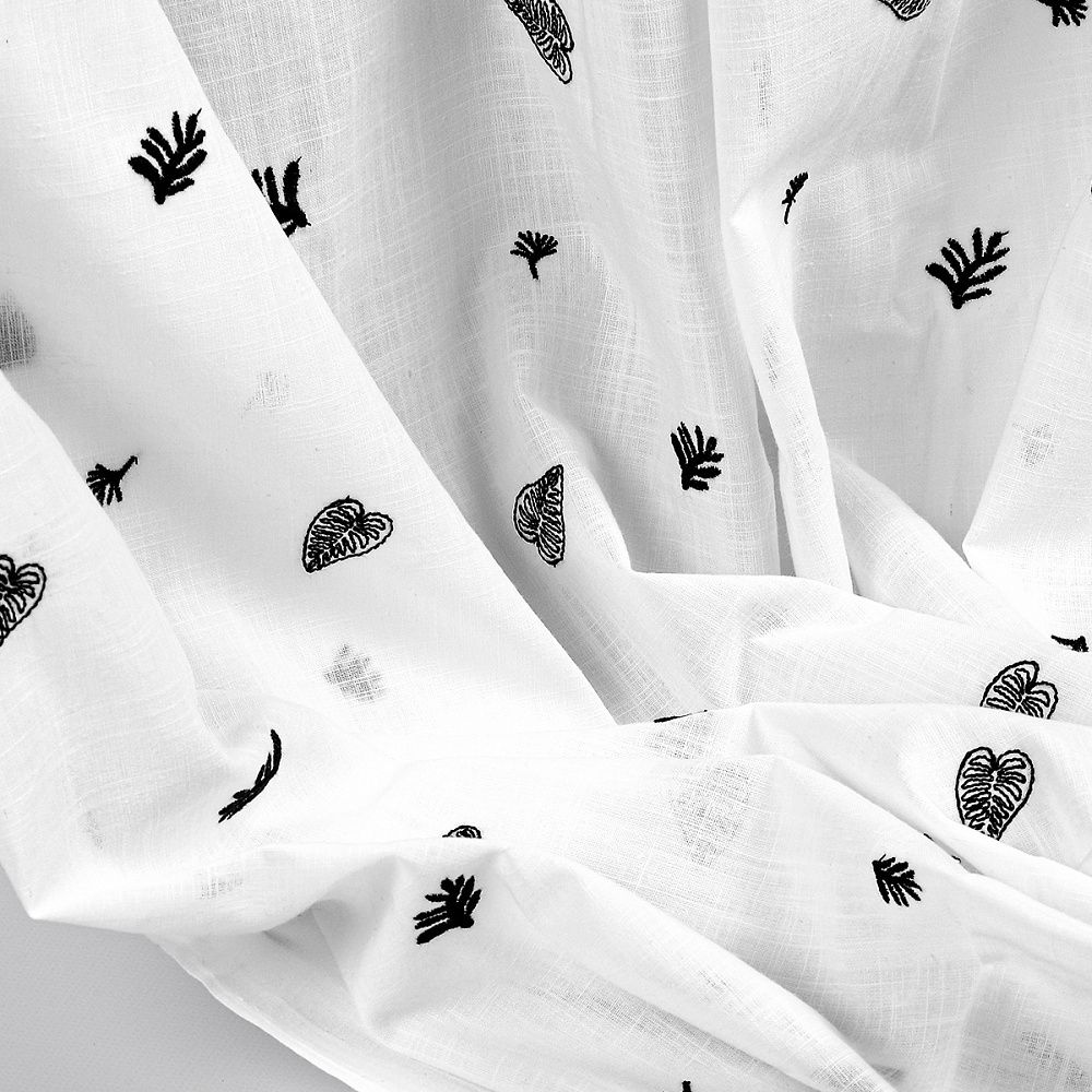 Ткань шитьё (прошва) 100 г/м², 150 см / 2 метра, TBY.Emb.A823.2.2, цв.02 белый