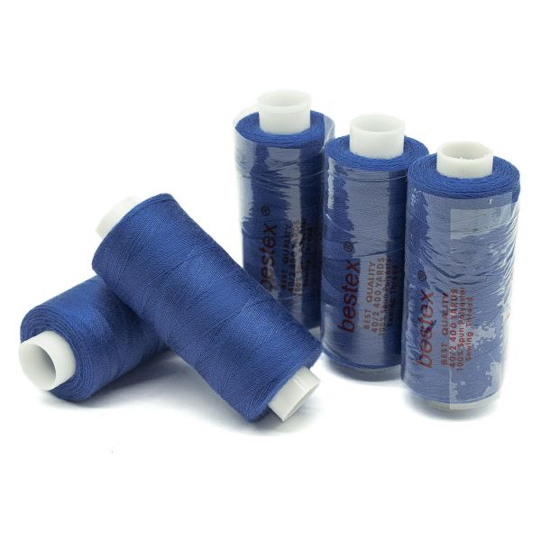 Нитки швейные бытовые Bestex 40/2, 365 м (400 ярд) / 10 кат., 090 синий колокольчик