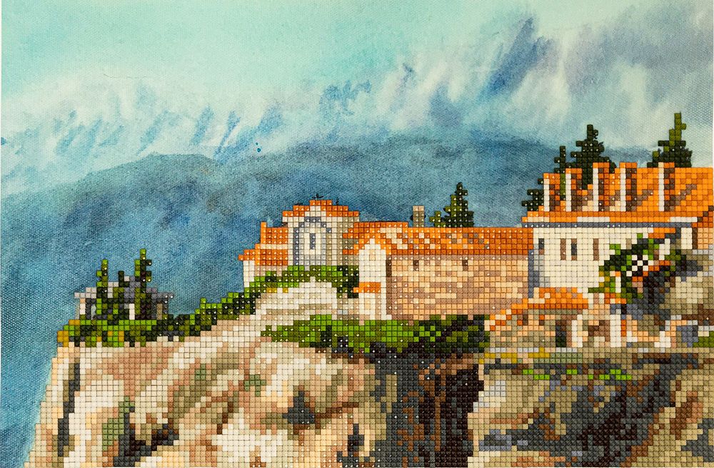 Алмазная (кристальная) мозаика Фрея, Над обрывом, 30х20 см