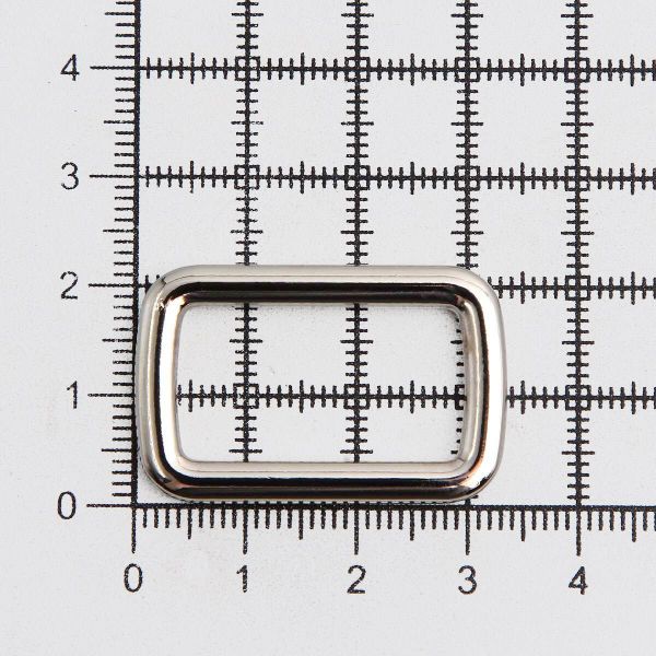 Рамка прямоугольная металл 25 мм /33х21 мм/ никель, ГУ12749, 4 шт