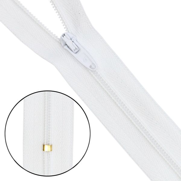 Молния спираль (витая) брючная Arta Т4 (4 мм) 1 зам., н/раз., 20 см, цв. 501 белый, уп.10 шт