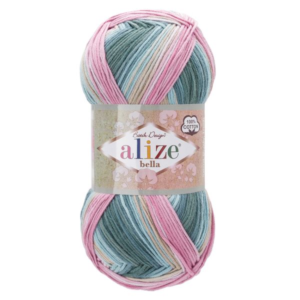 Пряжа Alize (Ализе) Bella Batik 100 / уп.5 мот. по 100г, 360м, 2970 секционный