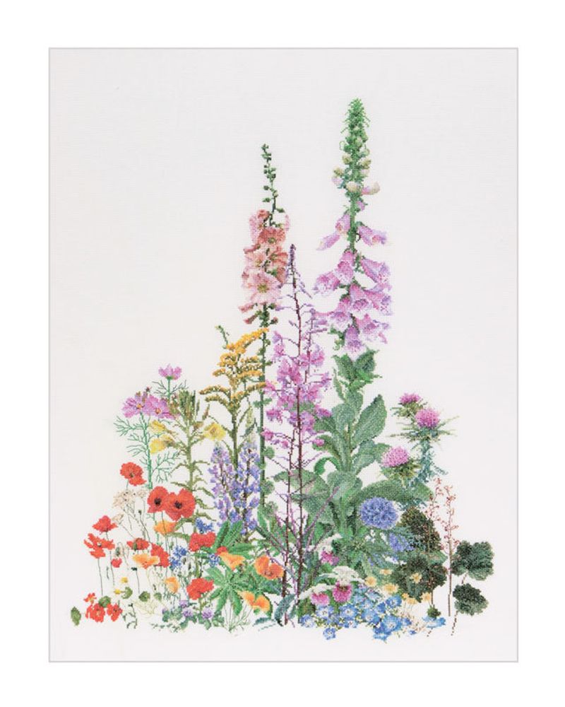 Thea Gouverneur, Полевые Цветы, канва лен 32 ct, 65х85 см